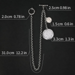 Cadena de reloj de bolsillo con medallones para chaleco
