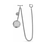 Cadena de reloj de bolsillo con medallones para chaleco — Plateado