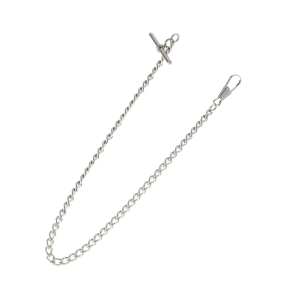Cadena metálica para reloj de bolsillo con barra en T