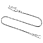 Cadena serpiente para reloj de bolsillo — Plateado