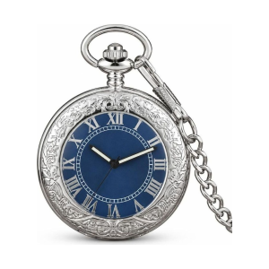 Reloj de bolsillo automático con esfera azul