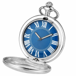 Reloj de bolsillo automático con esfera azul