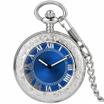 Reloj de bolsillo automático con esfera azul