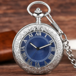 Reloj de bolsillo automático con esfera azul