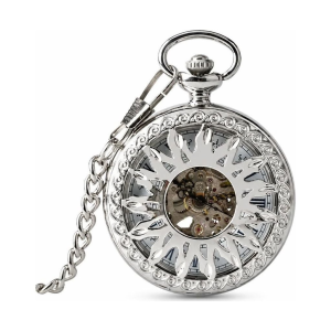 Reloj de bolsillo automático con esfera esqueleto