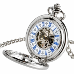 Reloj de bolsillo automático con esfera esqueleto