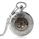 Reloj de bolsillo automático con esfera esqueleto