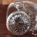 Reloj de bolsillo automático con esfera esqueleto