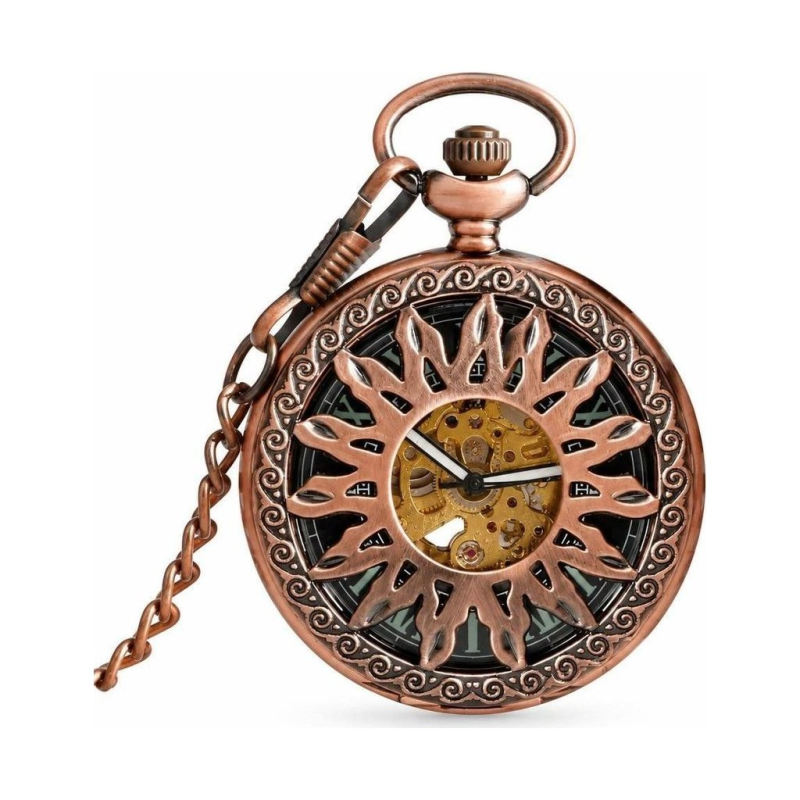 Reloj de bolsillo automático con mecanismo visible
