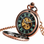 Reloj de bolsillo automático con mecanismo visible