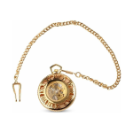 Reloj de bolsillo automático dorado calado