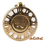 Reloj de bolsillo automático dorado calado
