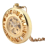 Reloj de bolsillo automático dorado calado