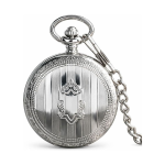 Reloj de bolsillo automático esqueleto con tapa
