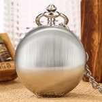 Reloj de bolsillo automático plateado con tapa