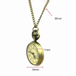 Reloj de bolsillo colgante de cuarzo en bronce