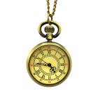 Reloj de bolsillo colgante de cuarzo en bronce