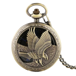 Reloj de bolsillo con águila y esfera esqueleto