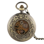 Reloj de bolsillo con águila y esfera esqueleto