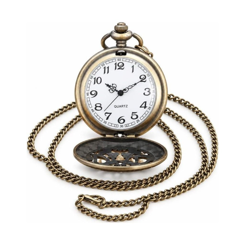 Reloj de bolsillo DAD de cuarzo en tono bronce