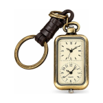 Reloj de bolsillo de bronce con llavero