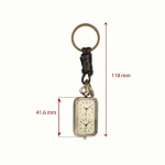 Reloj de bolsillo de bronce con llavero