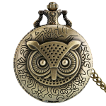 Reloj de bolsillo de cuarzo con búho en relieve — Unidad