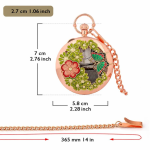 Reloj de bolsillo de cuarzo con flores y mariposa