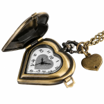 Reloj de bolsillo de cuarzo con forma de corazón