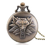 Reloj de bolsillo de cuarzo con león en relieve — Individual