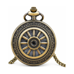 Reloj de bolsillo de cuarzo vintage de bronce