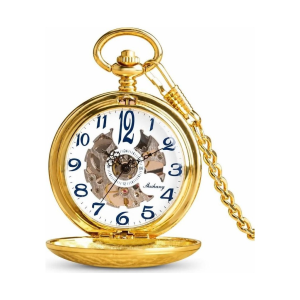 Reloj de bolsillo de esfera abierta de cuerda manual