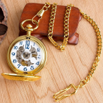 Reloj de bolsillo de esfera abierta de cuerda manual