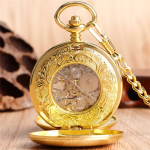 Reloj de bolsillo de esfera abierta de cuerda manual