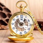 Reloj de bolsillo de esfera abierta de cuerda manual