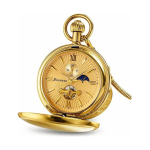 Reloj de bolsillo doble hunter dorado con tourbillón
