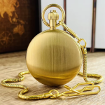 Reloj de bolsillo doble hunter dorado con tourbillón