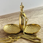 Reloj de bolsillo doble hunter dorado con tourbillón
