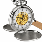 Reloj de bolsillo double hunter con cadena