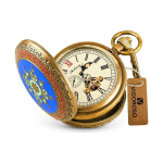 Reloj de bolsillo double hunter con esfera crema