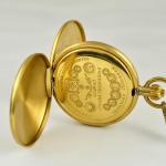 Reloj de bolsillo double hunter con esfera crema