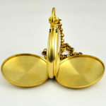 Reloj de bolsillo double hunter con esfera crema