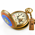 Reloj de bolsillo double hunter con esfera crema