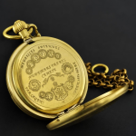 Reloj de bolsillo double hunter de cobre con esfera marfil