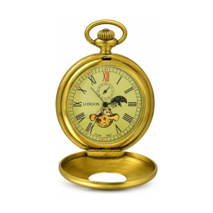 Reloj de bolsillo double hunter de cobre mecánico