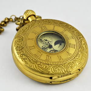 Reloj de bolsillo double hunter de cobre mecánico