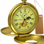 Reloj de bolsillo double hunter de cobre mecánico