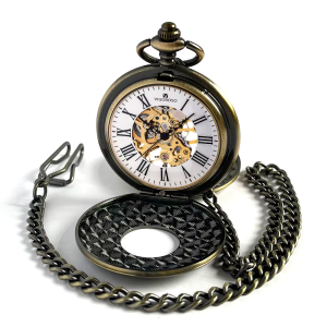 Reloj de bolsillo Double Hunter mecánico