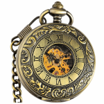 Reloj de bolsillo Double Hunter mecánico — Bronce