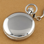Reloj de bolsillo Double Hunter mecánico de acero